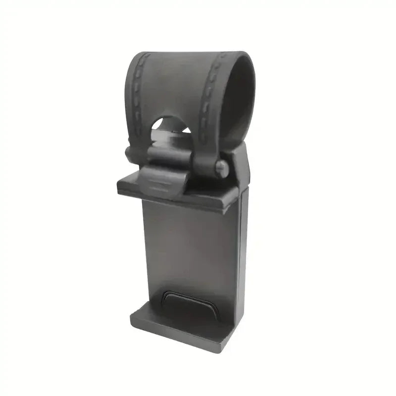 Steering Wheel Phone Holder for Parked Use, Telescopic Hook Clip with Soft Pads for Devices 50–80mm Wide and 6–18mm Thick in Five Colors