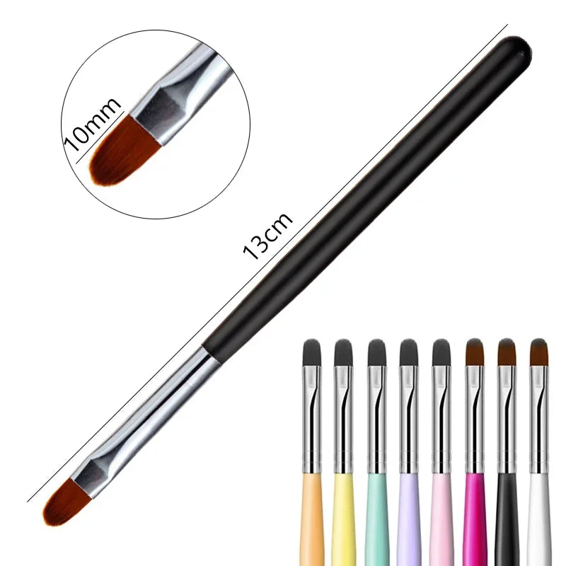 Nail Art Painting Brush Pen Options for UV Gel, Acrylic and Builder Gel Application, Six Numbered Selections for Pattern Detailing and DIY Manicure