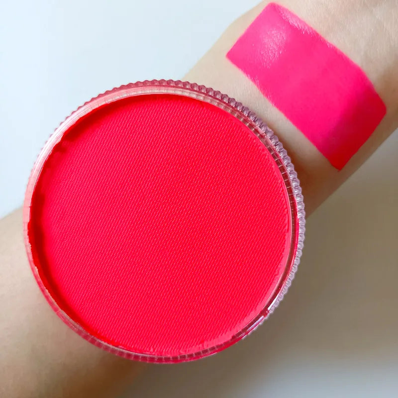 Water Based Face and Body Paint with Listed 30g Color Options, Matte Shades, Pearl White and UV Pink Labels for Stage Makeup, Cosplay and Costume Looks