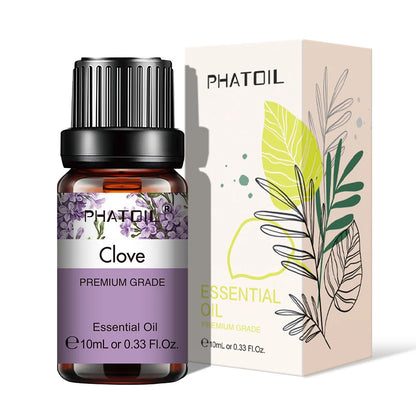 10ml Aroma Oil by PHATOIL for Compatible Diffusers and Home Fragrance, Amber Bottle with Lavender, Eucalyptus, Vanilla, Peppermint and Other Scent Options