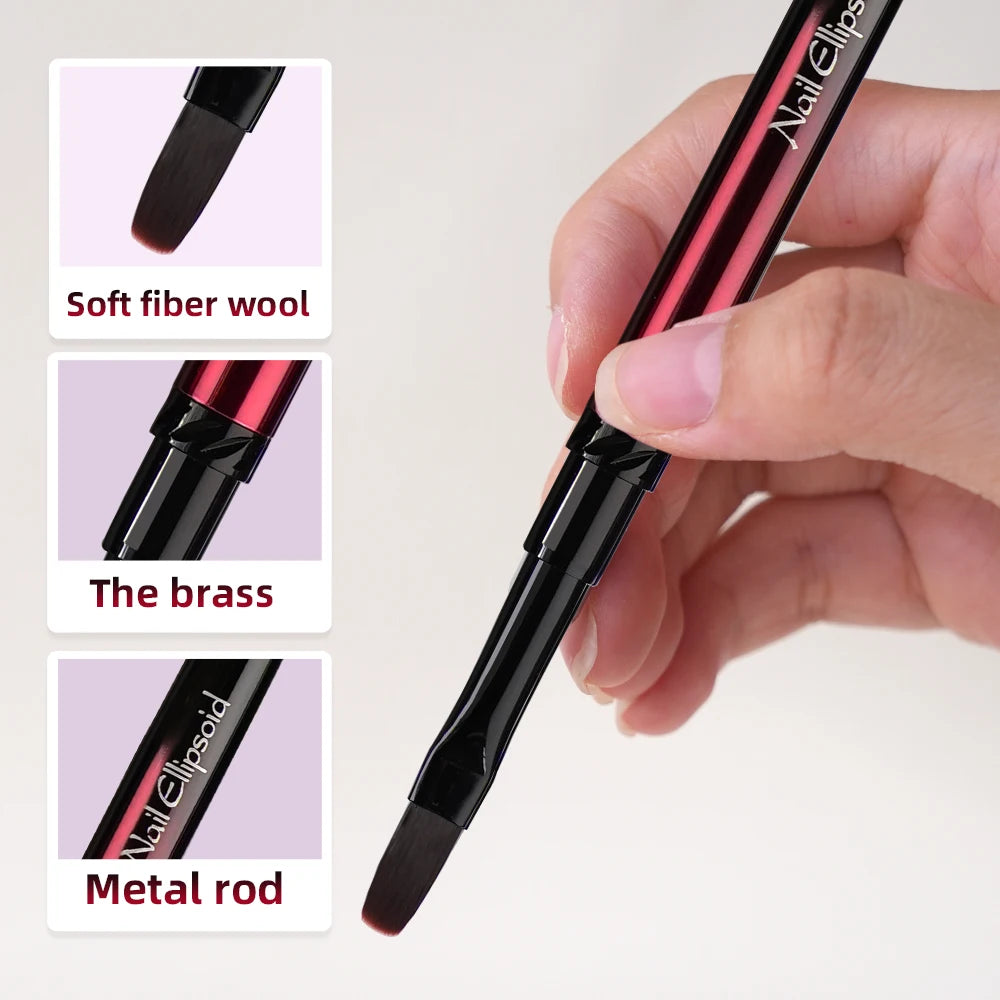Metal Handle Nail Art Brush Options for Liner, Flower, French and Lace Designs, Individual Brushes, Numbered Bundles or 13-Piece Set with Bucket