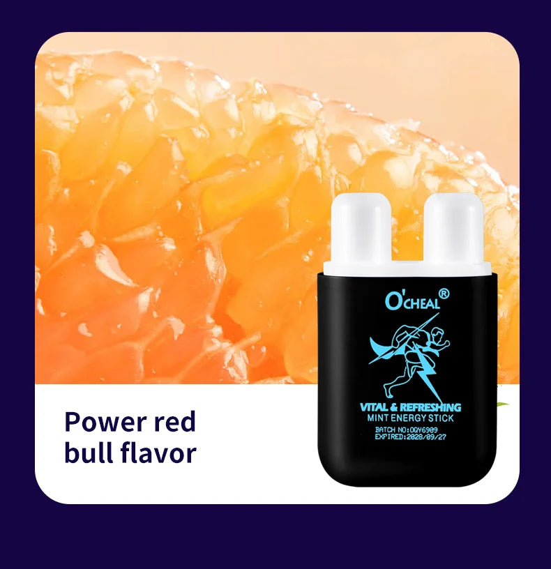 Aroma Scent Stick by O'cheal with Double-Hole Design, Listed 3.6g Format and Mint, Watermelon, Peach, Lemon or Grape Labels with Single and Multipack Options