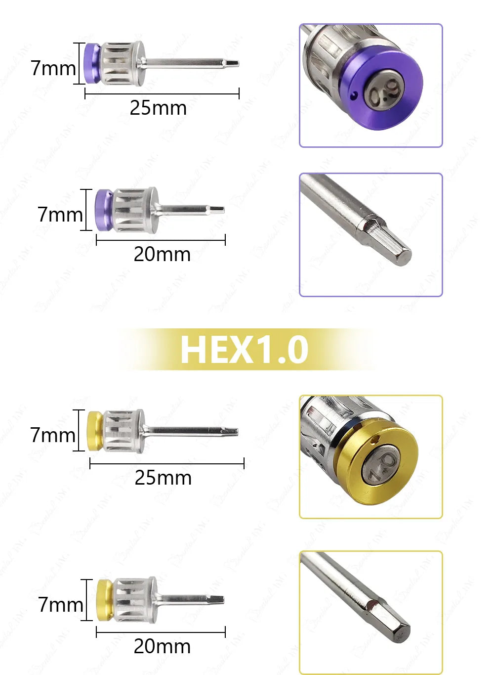 Implant Prosthodontic Driver Set with Adjustable Dental Torque Wrench, Listed 10-70 Ncm Range, Eight Short and Eight Long Drivers for Professional Review