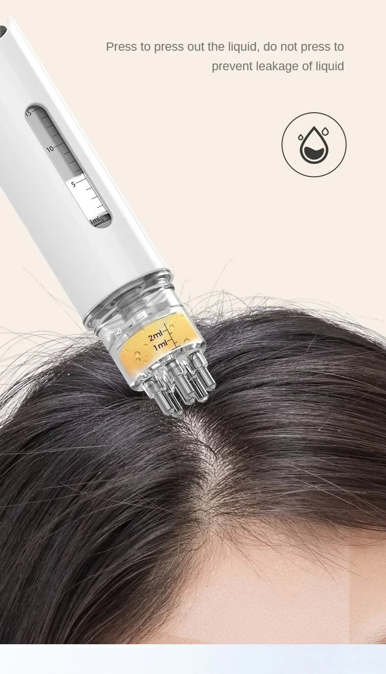 Scalp Oil Applicator Comb, Refillable Manual Liquid Dispenser with 6ml and 15ml Color-Labeled Options for Adult Cosmetic Hair and Scalp Care Routines