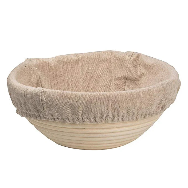 Rattan Bread Proofing Basket with Listed Linen Liner, Round or Oval Sourdough Banneton Selections and Separate Tool or Multi-Piece Options for Home Bread Making