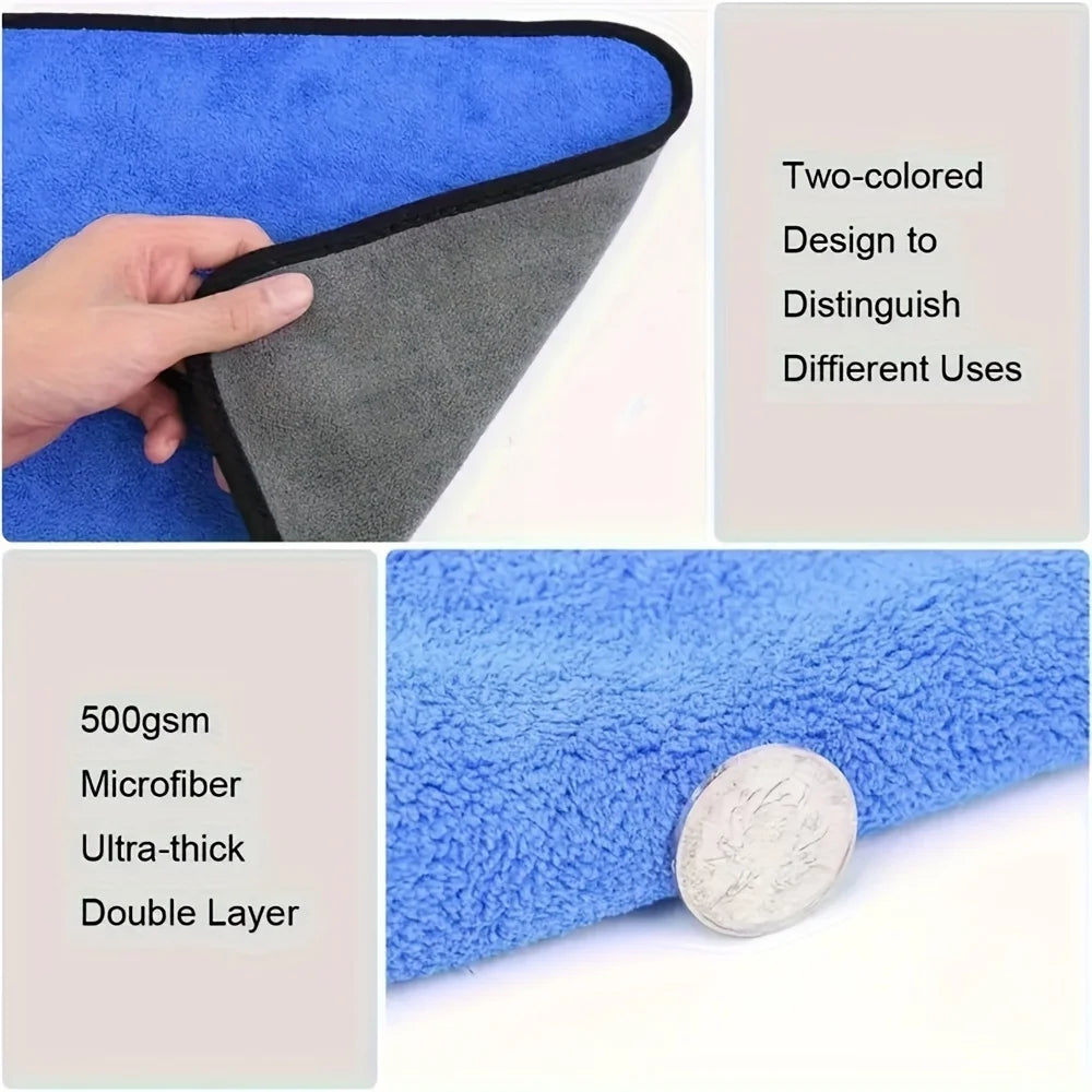 Auto Detailing Microfiber Towels, Car Washing and Drying Cloths in 1, 3, 5, 6 or 10-Piece Options for Routine Vehicle Care and Father's Day Gift Ideas