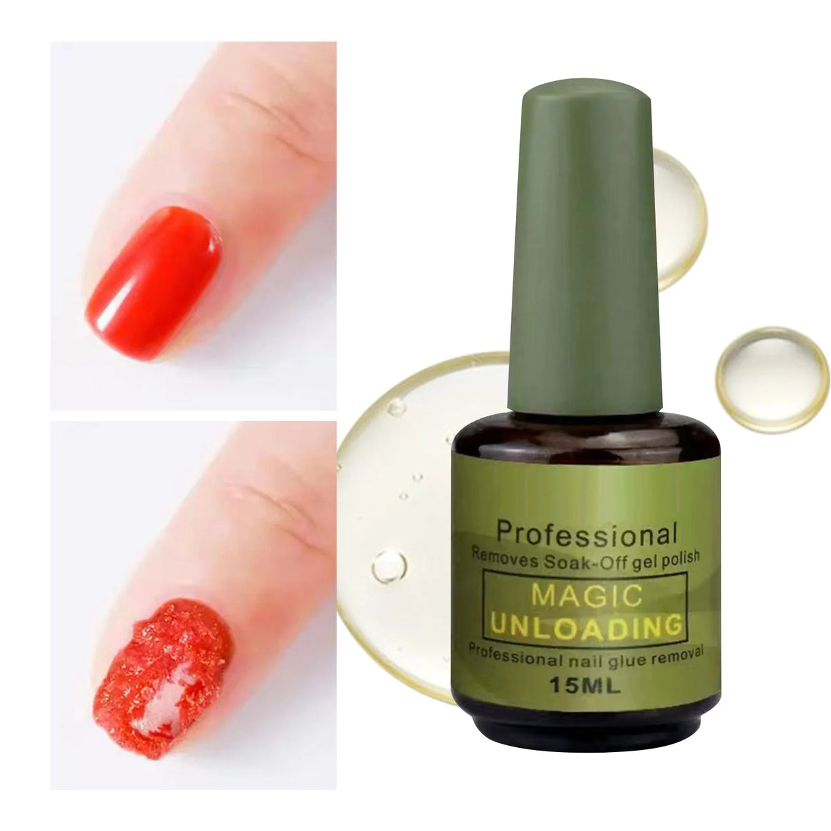Brush-On Gel Nail Polish Remover with Listed 15ml Content and Single-Bottle Package Reference, Nine Coded Options for Adult Manicure Removal Routines