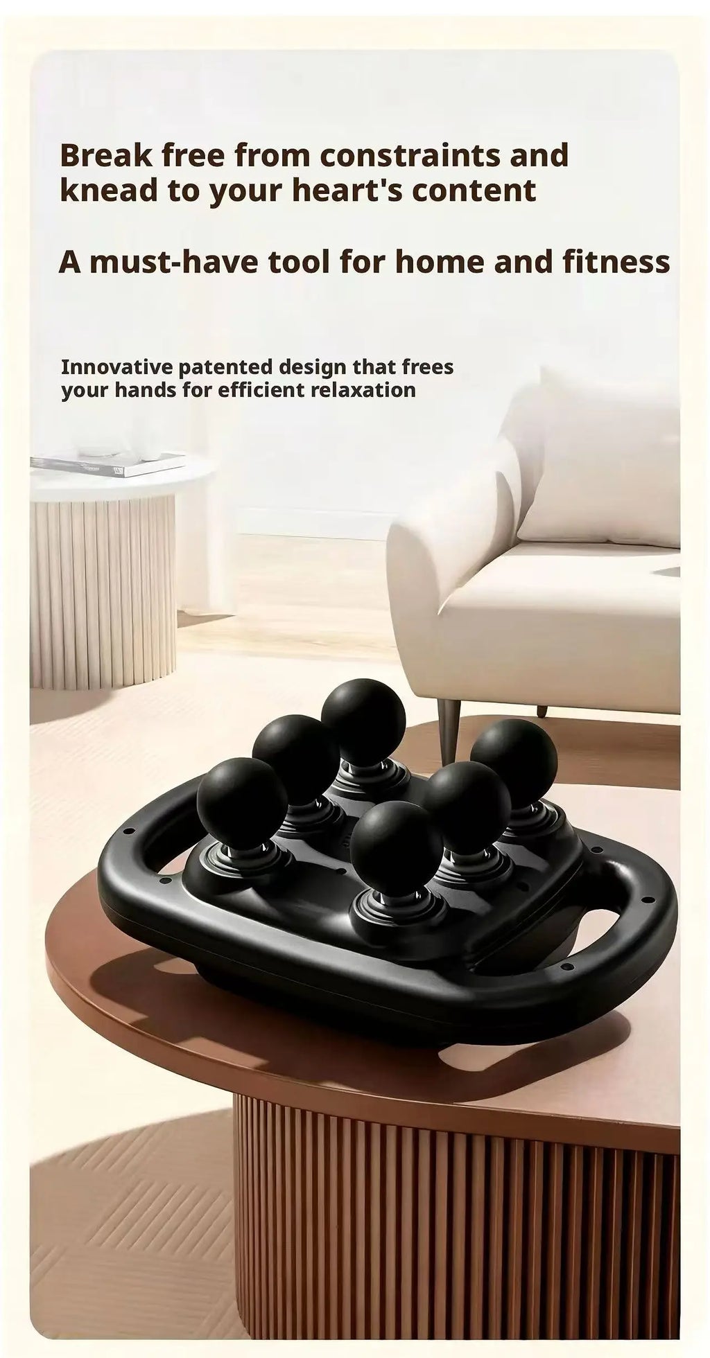 Six-Head Oscillating Massage Gun in Black, Portable Personal-Care Muscle Massager for Manufacturer-Approved At-Home Relaxation and Adult Gift Ideas