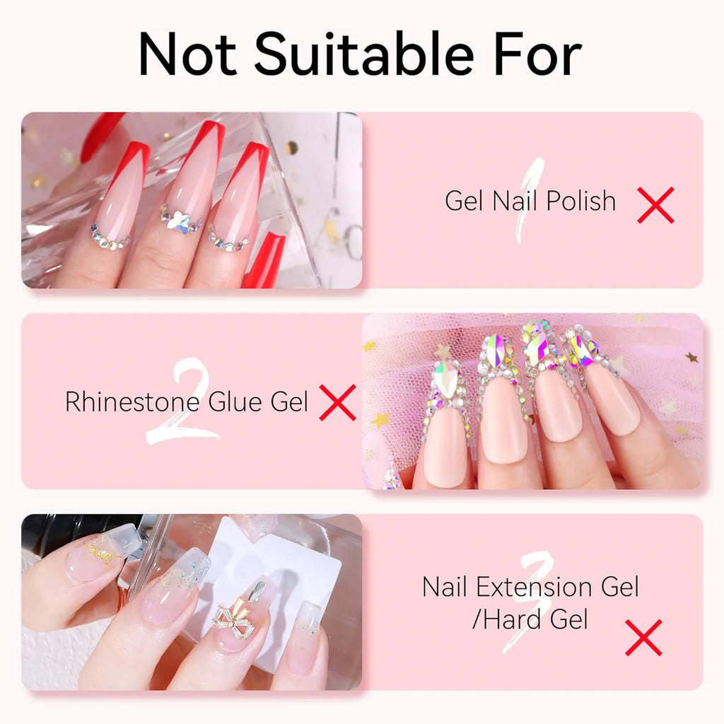 Press-On Nail Glue and Remover Options by Makartt, 10ml, 30ml or 50ml Remover Choices with Separate Liquid Adhesive Packs and Solid UV-Cured Gel Selection