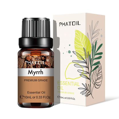10ml Aroma Oil by PHATOIL for Compatible Diffusers and Home Fragrance, Amber Bottle with Lavender, Eucalyptus, Vanilla, Peppermint and Other Scent Options