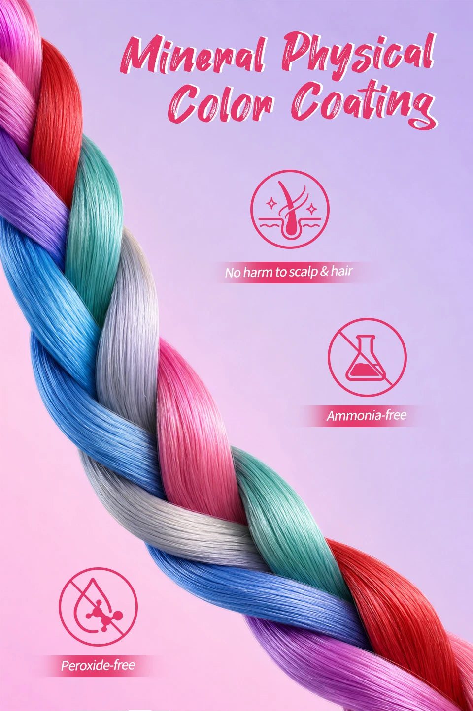 Temporary Hair Color Chalk for Washable Highlights, 10ml Single-Color and Six-Color Set Options for Halloween, Cosplay and Holiday Party Styling