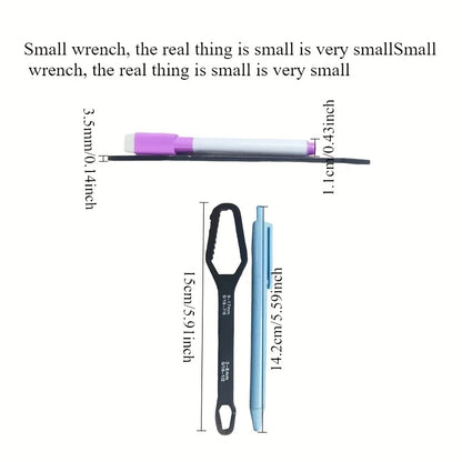 Double Ended Adjustable Wrench in Black, Single Manual Spanner with Listed 3-17mm Self-Tightening Range for Compatible Nuts and Household Repair Tasks