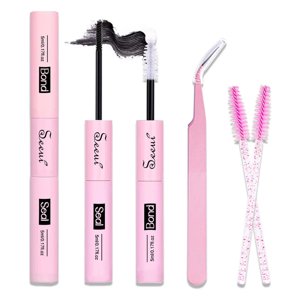 SEEUI Lash Bond and Seal with Glue, Remover and Application Tool Options, DIY Eyelash Adhesive Selection for Adult False Lash Makeup and Beauty Routines