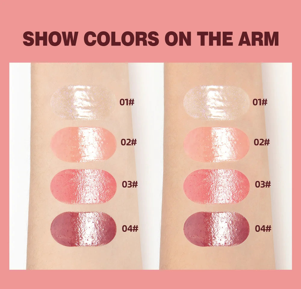 Hydrating Lip Gloss for Women, Moisturizing Lip Glaze with Four Numbered Color Options for Everyday Makeup and Special-Occasion Beauty Looks