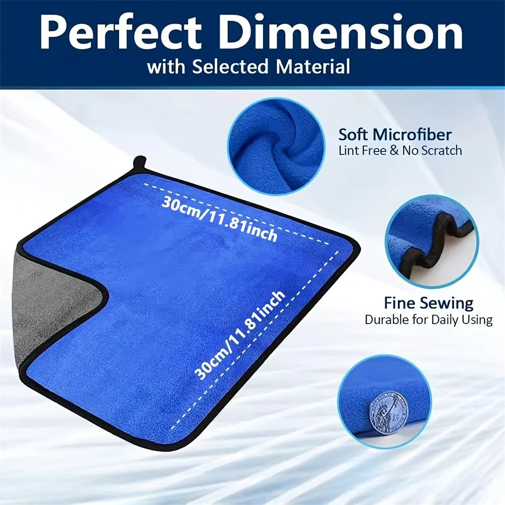 Auto Detailing Microfiber Towels, Car Washing and Drying Cloths in 1, 3, 5, 6 or 10-Piece Options for Routine Vehicle Care and Father's Day Gift Ideas