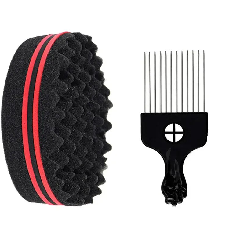 Hair Twisting Sponge Set for Men and Women, Curling Combs and Styling Tools for Textured Hair Grooming with Ten Coded Style Options