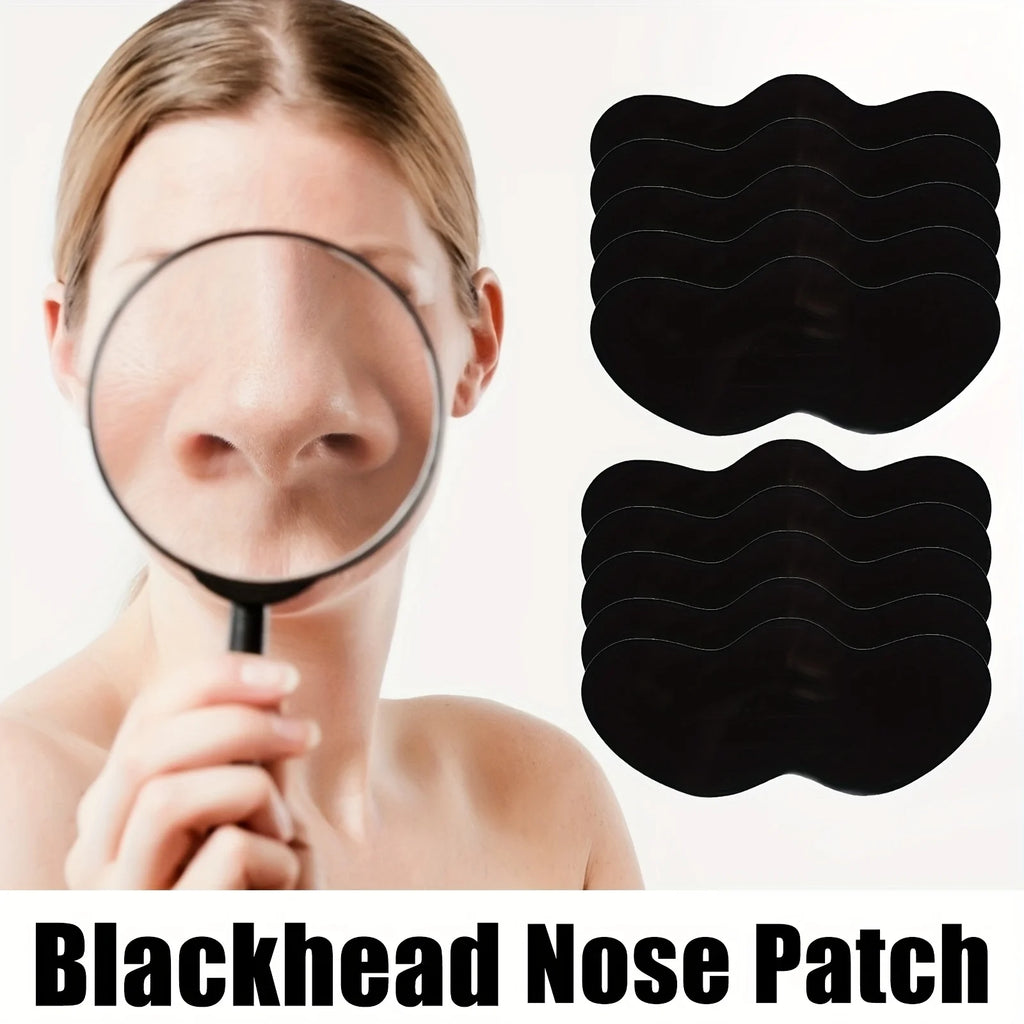 Nose Pore Cleansing Patches with Black Option Labels in 10, 20, 50 or 100-Piece Packs, Facial Care Selection with Nose Cleaning and Blackhead-Care References