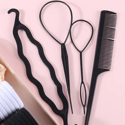 Hair Accessories Set for Women, Twelve Color and Pattern Options with Scrunchie and Ponytail Tie References for Everyday Buns and Outfit Coordination