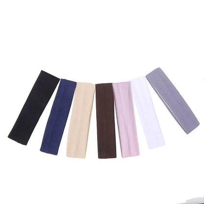 Elastic Sports Headbands for Women, Seven-Piece Stretchy Cloth Hairband Set in Black, Pink, Grey or Style Selections for Yoga, Running and Casual Hair Styling