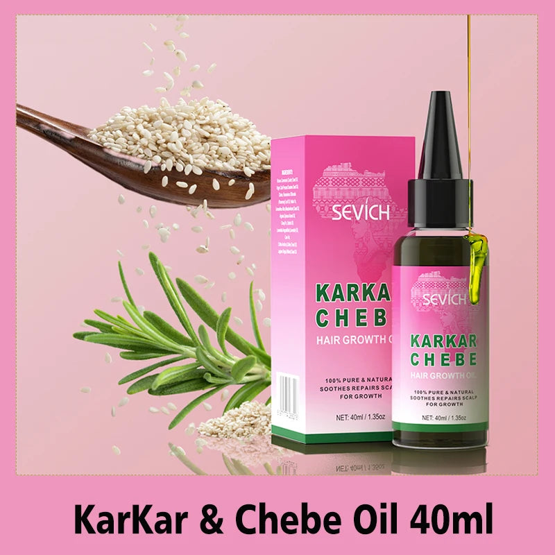 Hair Care Oil and Cream Options with Karkar, Chebe, Batana and Rosemary References, Single 40ml Oil, Single 60g Cream or Set and gift for Cosmetic Grooming