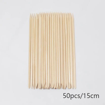 Wooden Cuticle Pusher Sticks by Lurayee, 7.5 to 15cm Length Options for Nail Art Detailing, Rhinestone Placement and Manicure Sticker Application