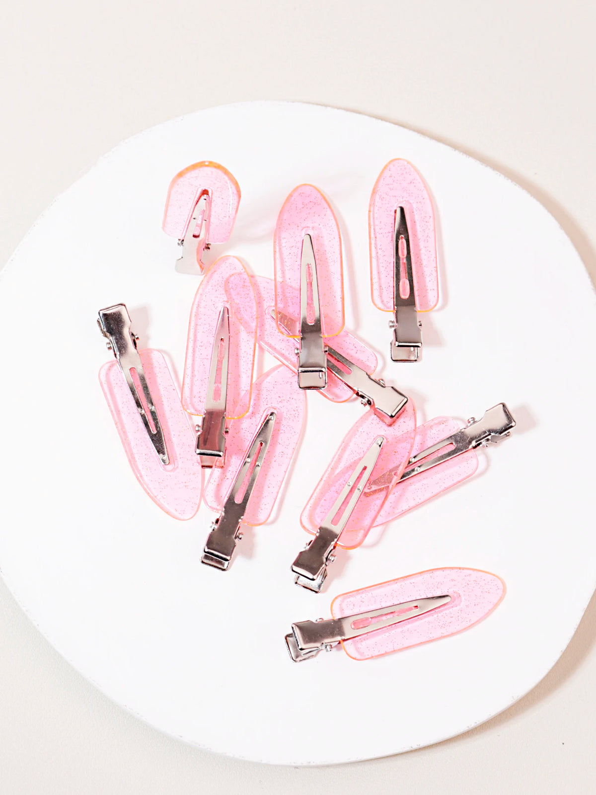 Transparent Hair Clips 10-Pack for Makeup and Hair Sectioning, Pink, White, Blue, Purple or Yellow Styling Accessories for Natural Hair and Wig Preparation