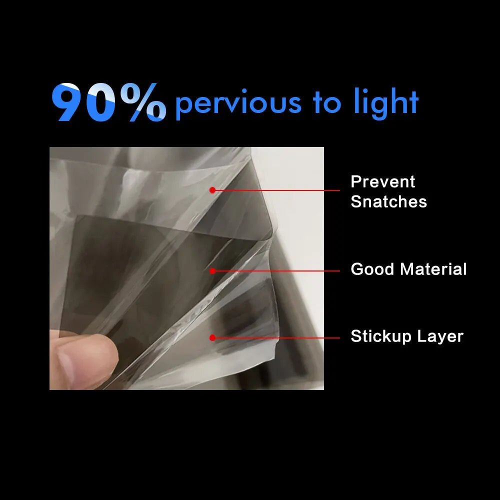 Car Headlight Tint Film with Self-Adhesive Vinyl Backing, 50cm x 200cm Sheet in Matte Black, Light Black, Deep Black or Transparent for Lamp Styling Projects