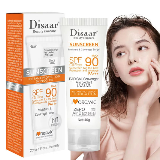 Face and Body Sunscreen Cream, 40g Moisturizing Skin Care Formula Listed for Women and Men, with Product Label Review Recommended Before Outdoor Use
