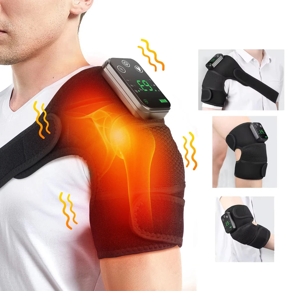 Thermal Shoulder Massage Belt with Adjustable Heating, Shoulder Brace Format and Multiple Belt, APP-Labeled and Red Light Options for Home Relaxation