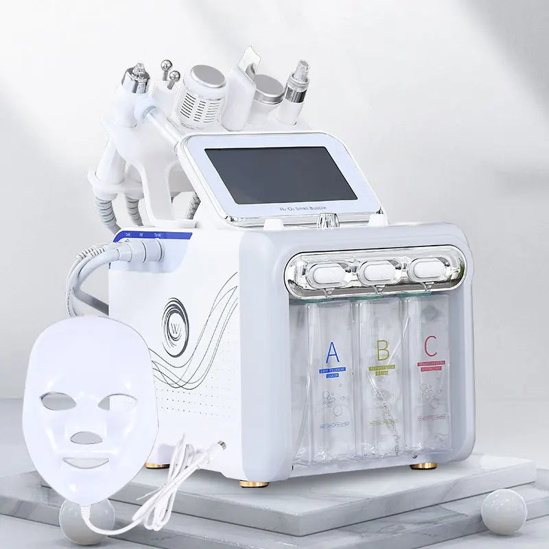 Aqua Facial Cleansing Machine with Listed 7-in-1 Design, Water Peeling Beauty Device for Instruction-Guided Home Skin Care and Facial Routines