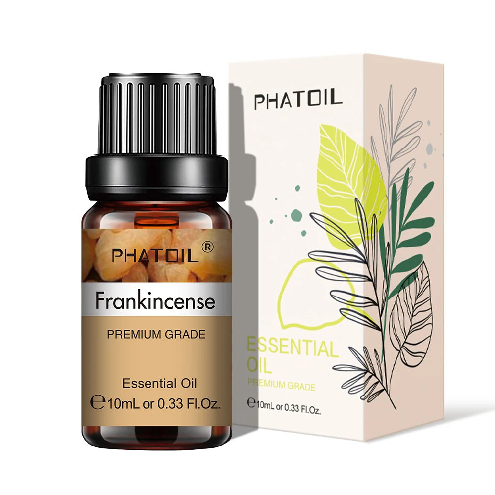 10ml Aroma Oil by PHATOIL for Compatible Diffusers and Home Fragrance, Amber Bottle with Lavender, Eucalyptus, Vanilla, Peppermint and Other Scent Options