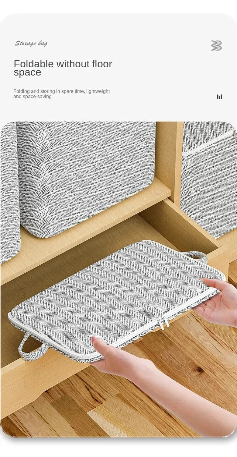 Non-Woven Quilt Storage Bag with Zipper Closure, Single Closet Organizer in 30L, 110L, 150L or 220L Options for Bedding, Clothing and Household Toys
