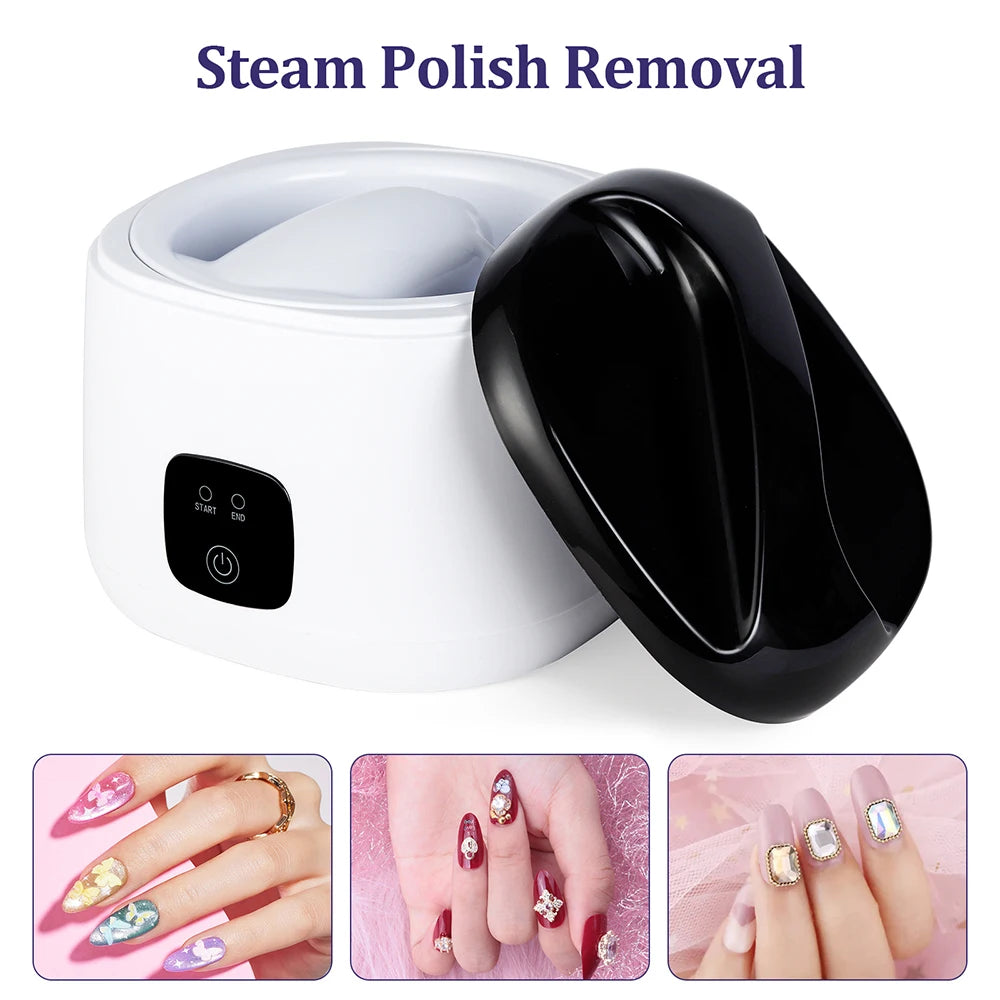 Electric Nail Soaking Bowl with Five-Finger Liner, Listed 36W Power, One-Button Control and Two-Hour Shut-Off, US, EU, UK or AU 100–240V Options