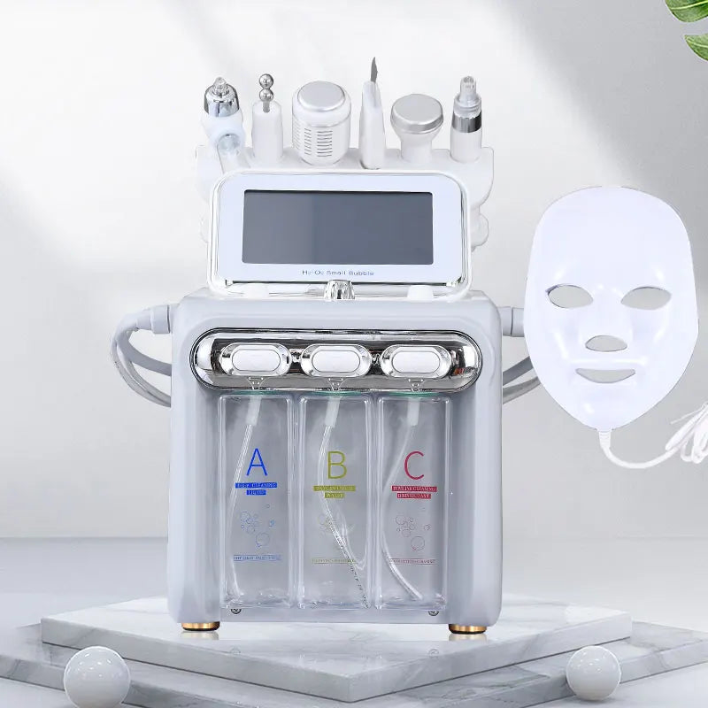 Aqua Facial Cleansing Machine with Listed 7-in-1 Design, Water Peeling Beauty Device for Instruction-Guided Home Skin Care and Facial Routines