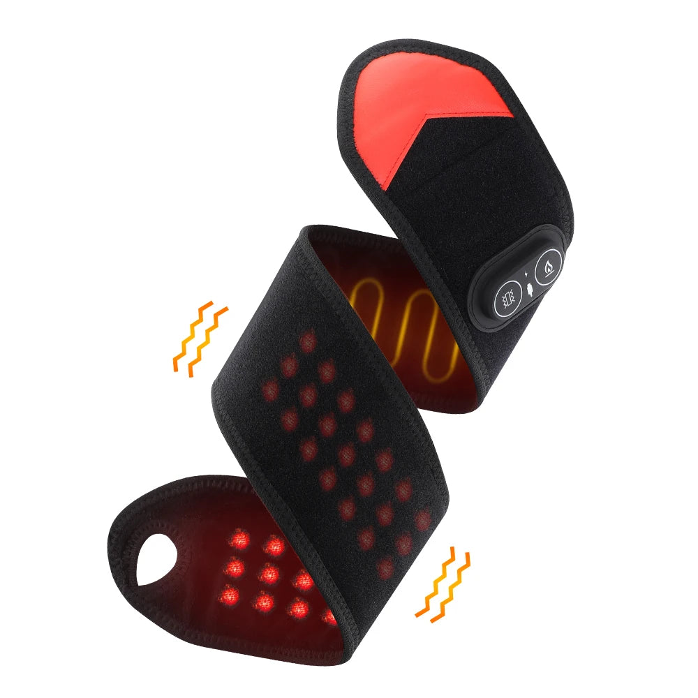 Wearable Red Light Heating Wrap Options for Wrist, Neck, Ankle and Hip, Adjustable Warmth with Model-Specific LED, Vibration and Power Features