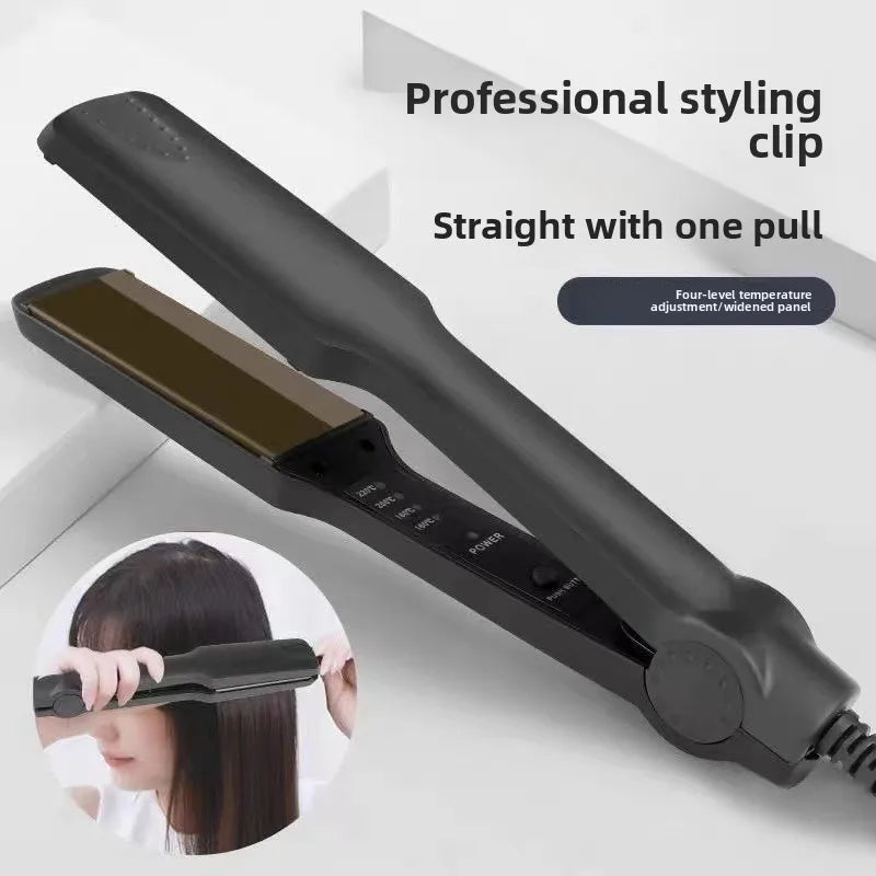 Ceramic Hair Styling Iron with Separate Straightener or Curling Iron Options and US or EU Plug Choices for Adult Hair Routines, Parties and Holiday Preparation