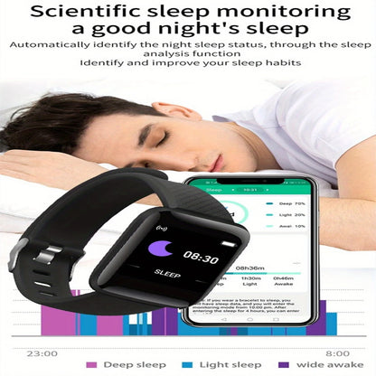 Y68 and 116Plus Fitness Smart Watch with Silicone Wristband, Circular Touch-Button Control and App Setup, Everyday Activity Tracking and Message Reminder References