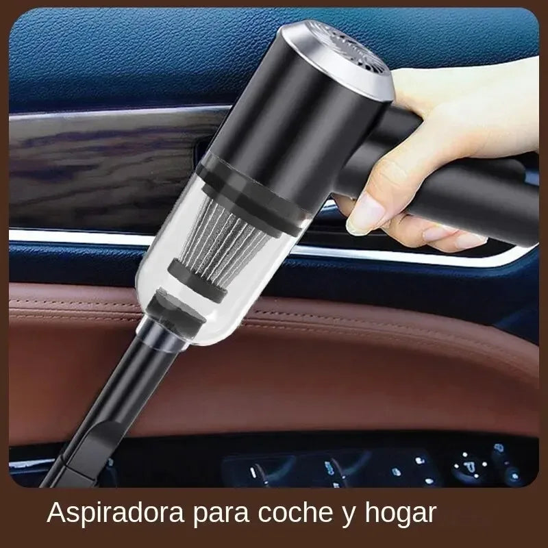 USB Rechargeable Car Vacuum with Listed 1200mAh Battery and 9000Pa Suction, Black Cordless Handheld Spot Cleaner with Nozzle Accessories for Cars and Home