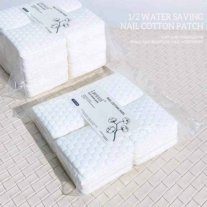 Square Nail Cotton Wipes with Listed 5 x 5cm Pad Size in 200 or 500-Piece Bags for Compatible Nail Polish Removal, Gel Cleansing and Manicure Prep