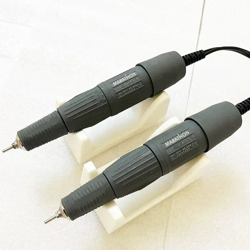 Electric Nail Drill Handpiece for Compatible Manicure Controllers, 2.35mm Bit Size with H37L1 35,000 RPM or H37LN 45,000 RPM Model References
