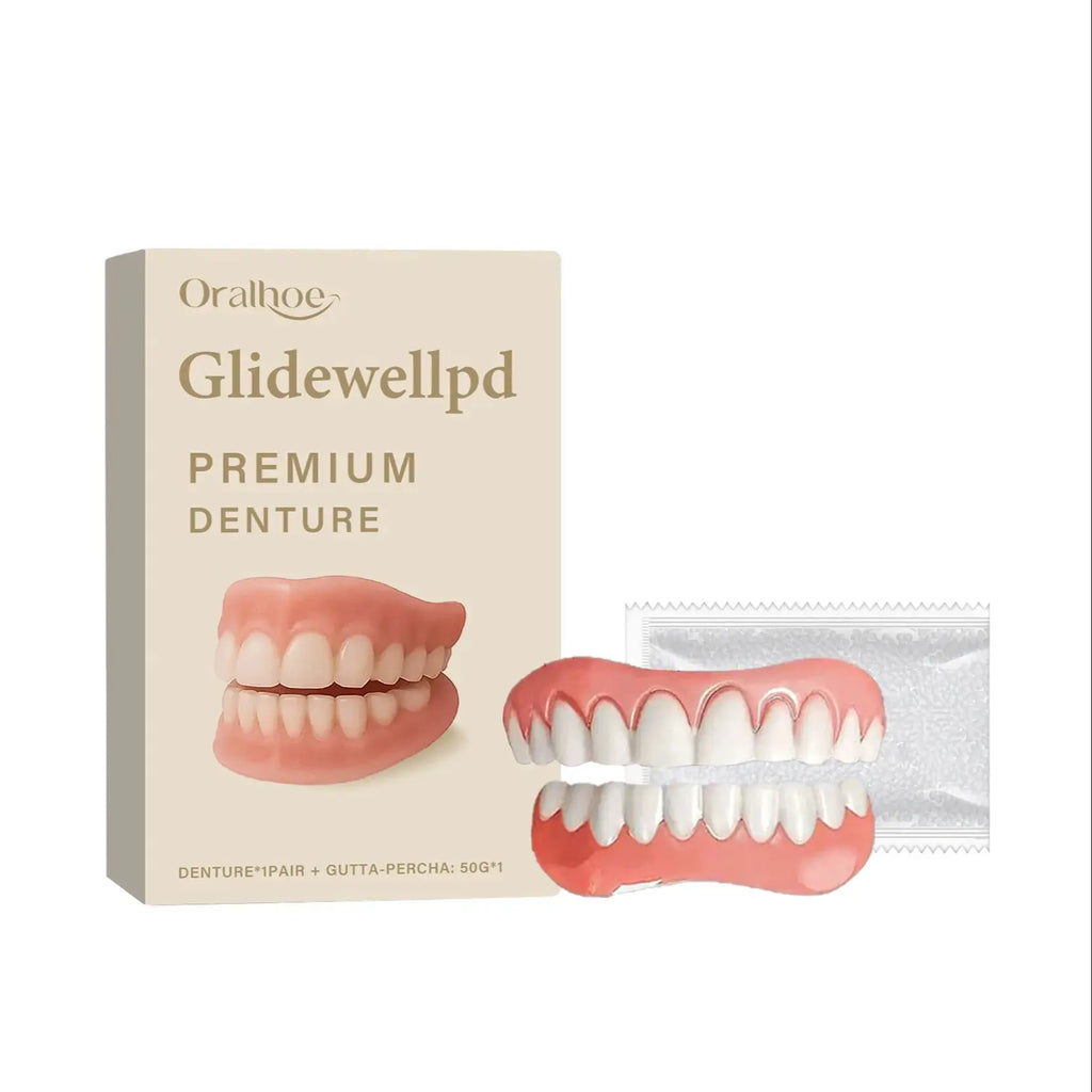 Temporary Cosmetic Teeth Covers with Listed Silicone Material, Boxed and Multi-Piece Options for Smile Appearance, Dental Fit Check Required