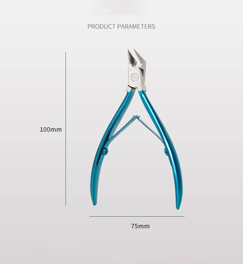 Toenail Nipper, Manual Pedicure Tool with Stainless Steel Reference in Blue, Black or Silver Color and Selected Lifter Sets for Adult Personal Nail Grooming