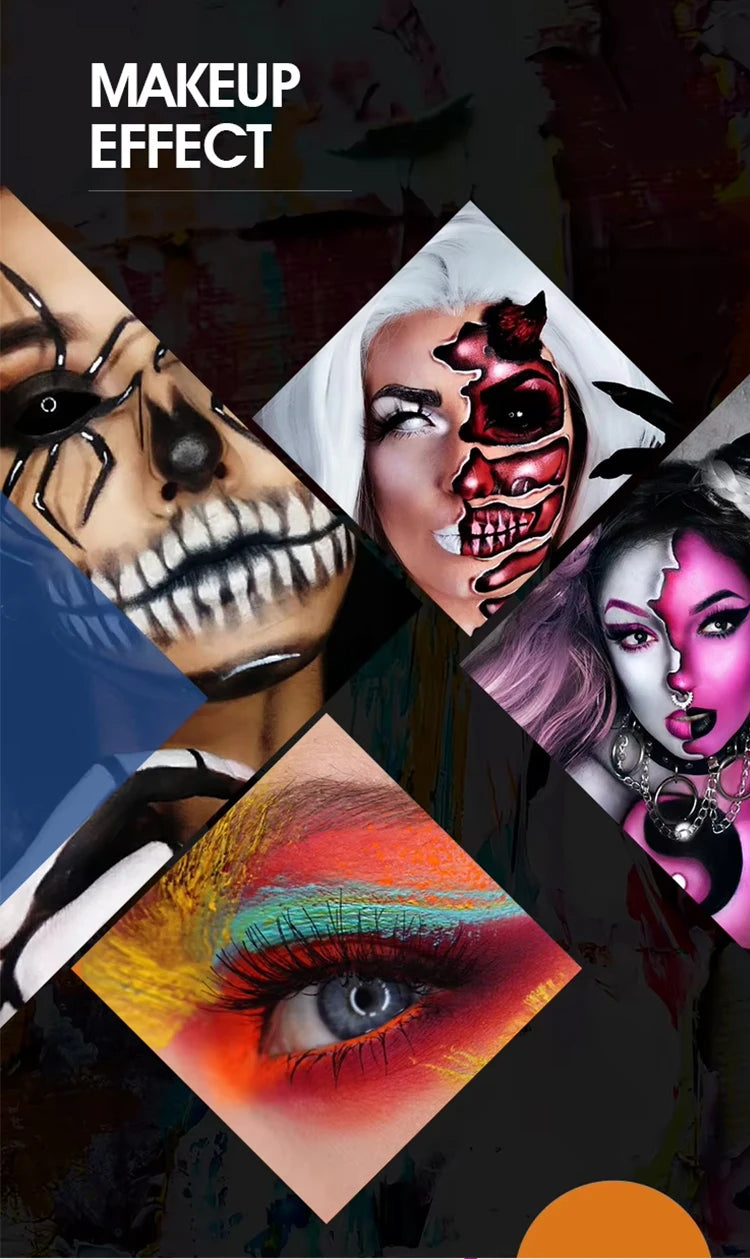22 Color Face Paint Palette and SFX Makeup Kit Options for Halloween, Cosplay and Stage Costumes, with Brush Bundle Choices for Creative Body Art