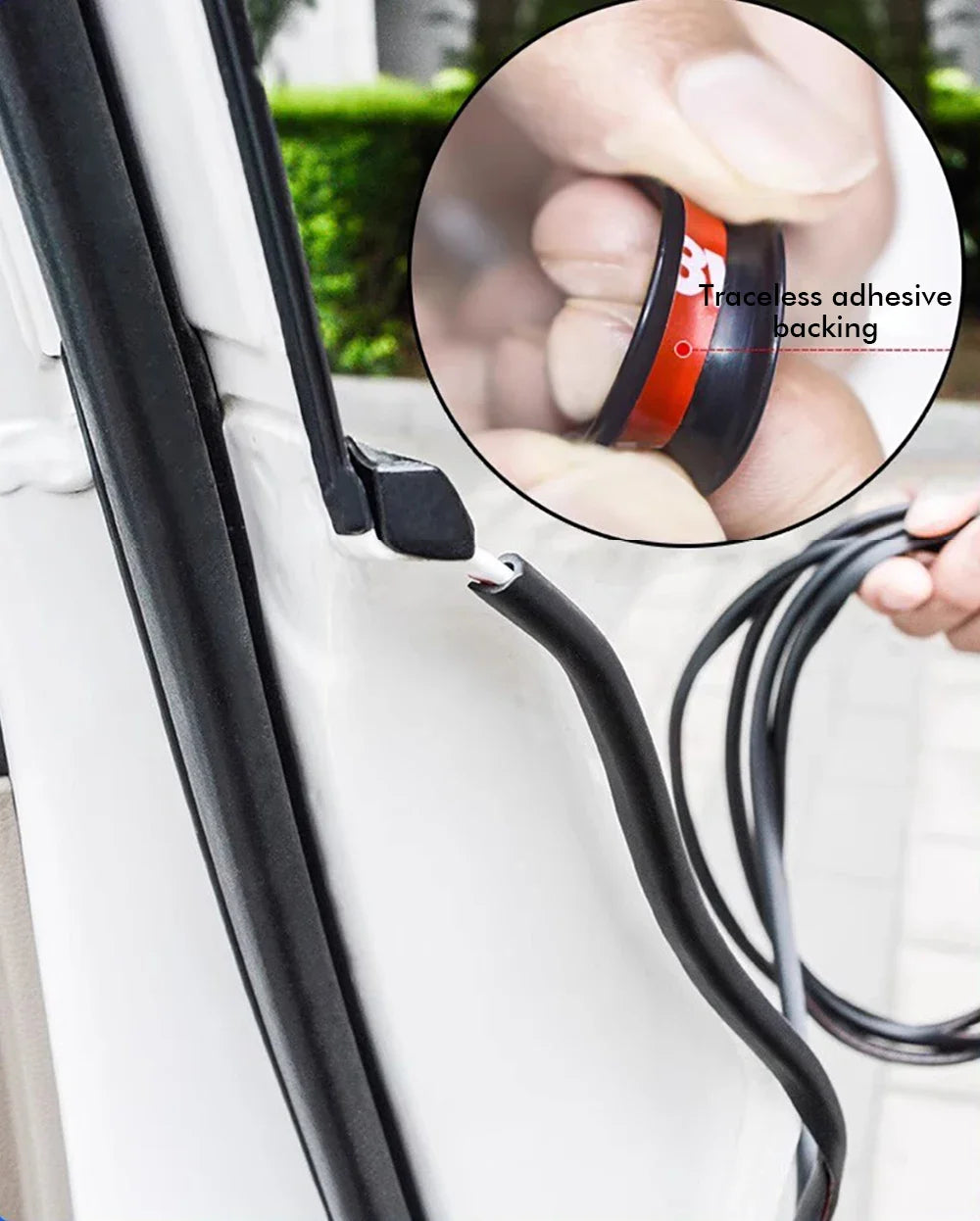 Transparent Car Door Edge Strip with Listed 5-Meter Length and PVC Material, Adhesive Vehicle Trim for Compatible Door Edges and Exterior Styling