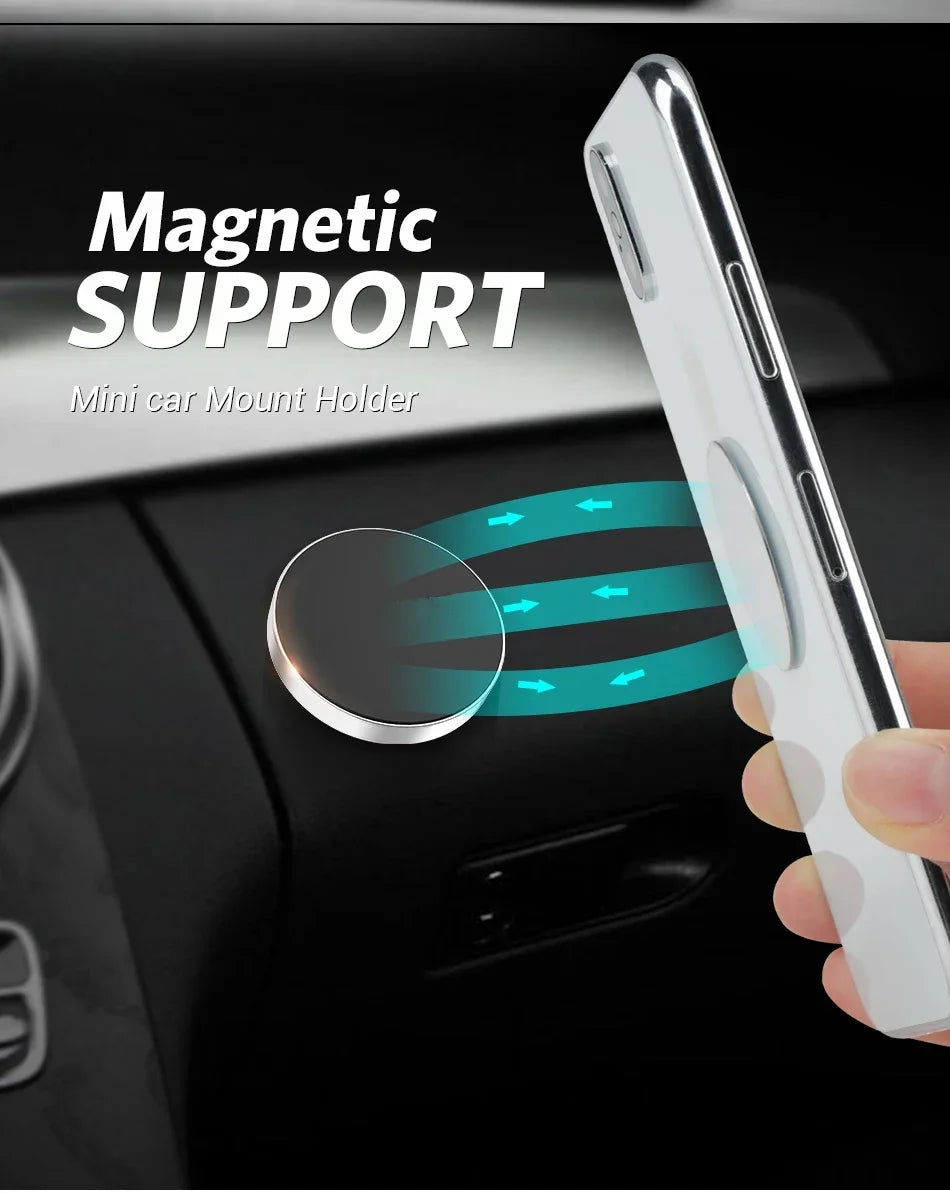 Magnetic Car Phone Holder with Fixed or 360-Degree Rotating Model Options, Dashboard and Wall Mounting References in Black, Silver, Gold and Rose Gold