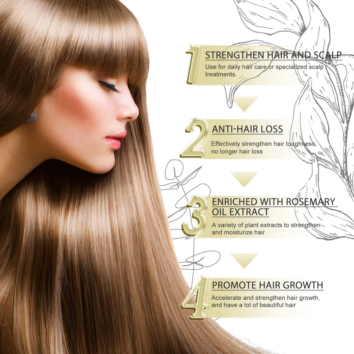 Rosemary Cosmetic Hair Oil by EELHOE with 60ml Boxed Selection, Hair and Scalp Grooming Oil for Label-Guided Home Care Routines with Additional Pack Options