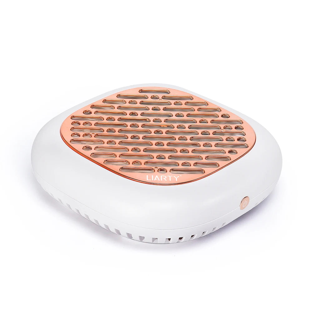 Two-Filter Nail Dust Collector with ABS Body, Adjustable Suction and Listed 23 x 22.5 x 6.9cm Size, Grey, Rose, Silver or Pink Manicure Vacuum Options