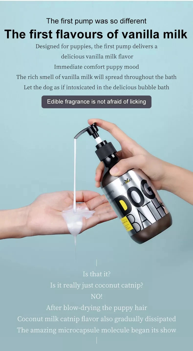 Pet Shampoo for Bath-Time Grooming, Dog 500ml and Cat 500ml Options Plus a 100ml Pet Shampoo Choice for At-Home Coat Cleaning Routines