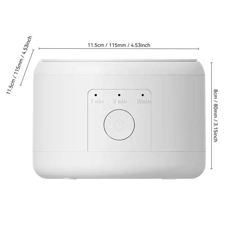 50kHz Ultrasonic Retainer Cleaner with 160ml Tank, USB Rechargeable Dental Appliance Cleaning Machine with 3, 5 and 10 Minute Cycles and Four Color Options