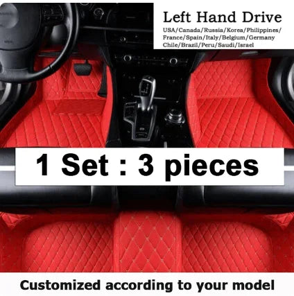 Jetta A5 Car Floor Mats for Listed Volkswagen 2006–2012 Models, Interior Floor Cover Set in Red, Coffee, Beige and Black Combinations with Fit Verification Required